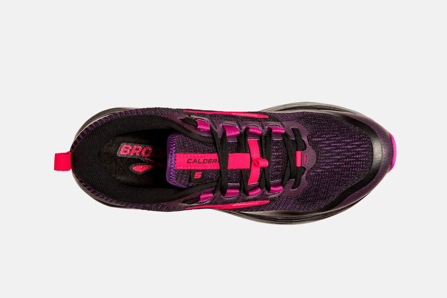 Brooks Running Shoes - Caldera 5 Trail Womens - Black/Red - ACL-792480